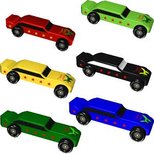 Green Hornet pinewood derby car
